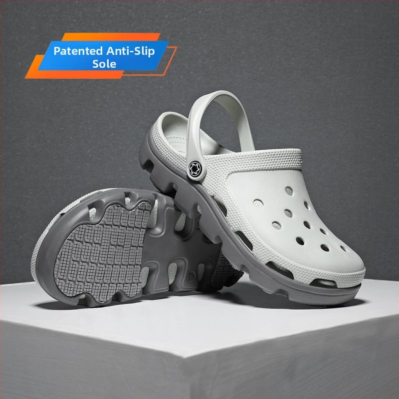 JDOV Férfi perforált slip-on cipő, EVA felső rész, csúszásmentes, sportos stílus, modell 2301, 2024 nyár