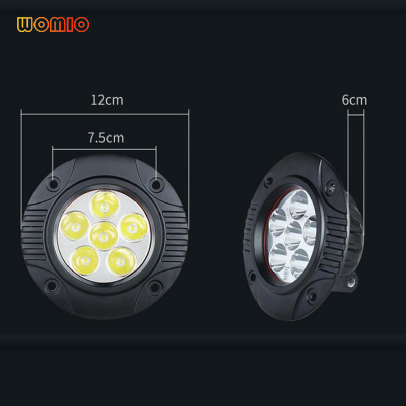 18W LED radna svjetiljka za automobil, aluminijsko kućište, vijek trajanja 10000 h, struja 0,75–1 A, svjetlosni tok 20 lm, za off-road upotrebu
