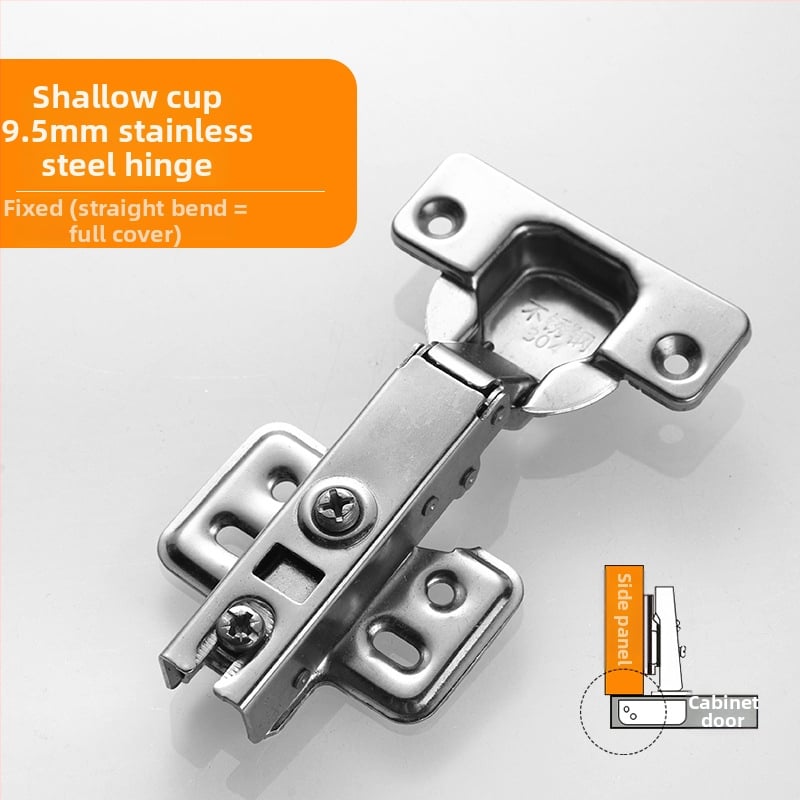 Nerđajući čelični šarka za ormar - Model CG9.5, Materijal: Nerđajući čelik, Površinska obrada: Poliranje, Debljina: 1 mm