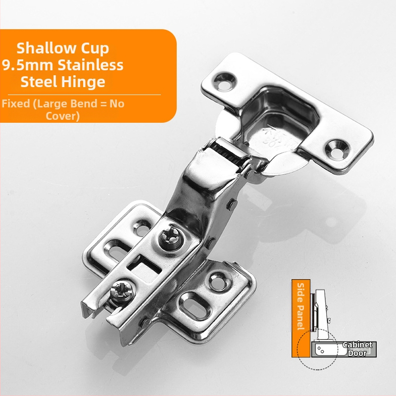 Nerđajući čelični šarka za ormar - Model CG9.5, Materijal: Nerđajući čelik, Površinska obrada: Poliranje, Debljina: 1 mm