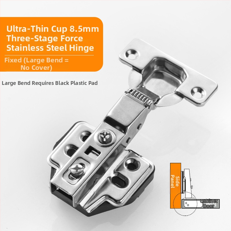 Nerđajući čelični šarka za ormar - Model CG9.5, Materijal: Nerđajući čelik, Površinska obrada: Poliranje, Debljina: 1 mm