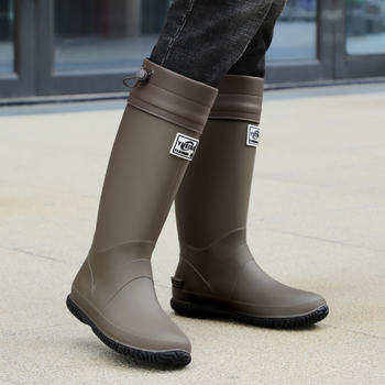 Sklopive kišne čizme s visokim vratom, PVC gornji dio i đon, vodootporne i protuklizne.
