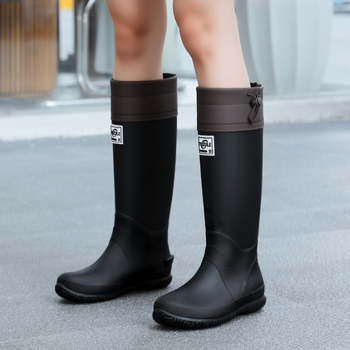 Sklopive kišne čizme s visokim vratom, PVC gornji dio i đon, vodootporne i protuklizne.
