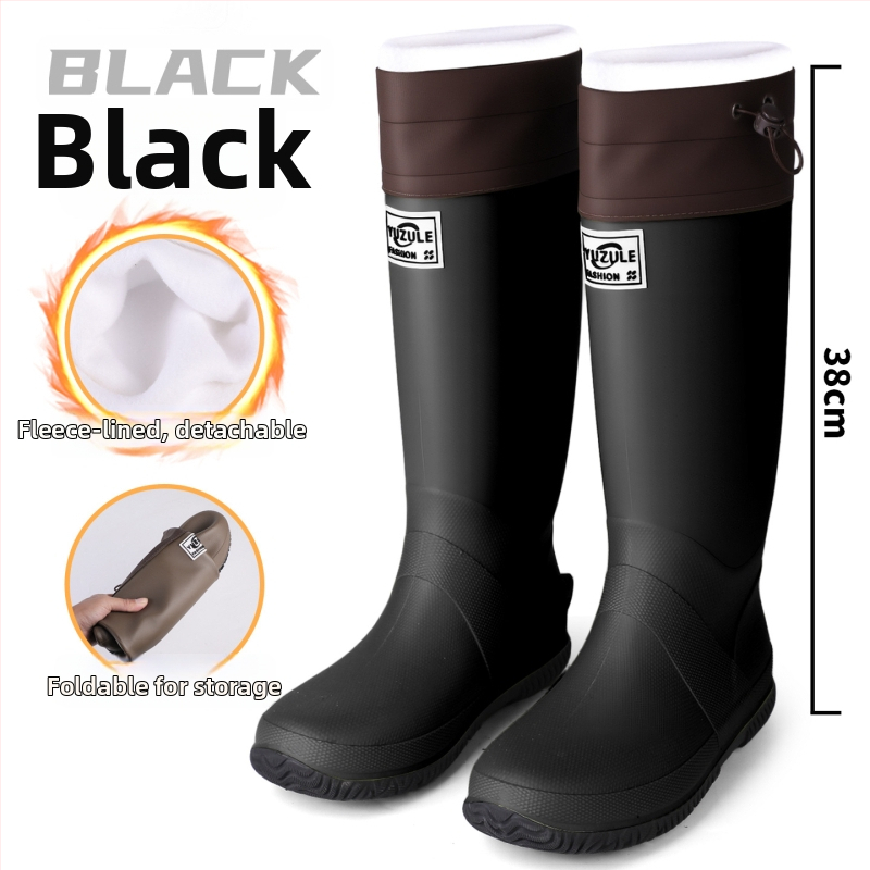 Sklopive kišne čizme s visokim vratom, PVC gornji dio i đon, vodootporne i protuklizne.