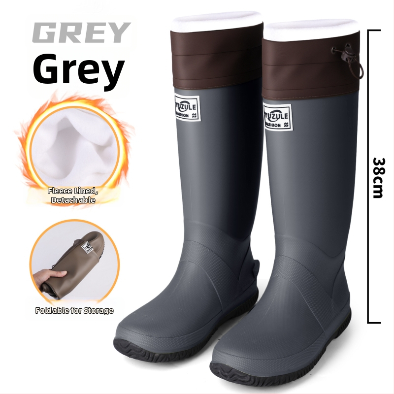 Sklopive kišne čizme s visokim vratom, PVC gornji dio i đon, vodootporne i protuklizne.