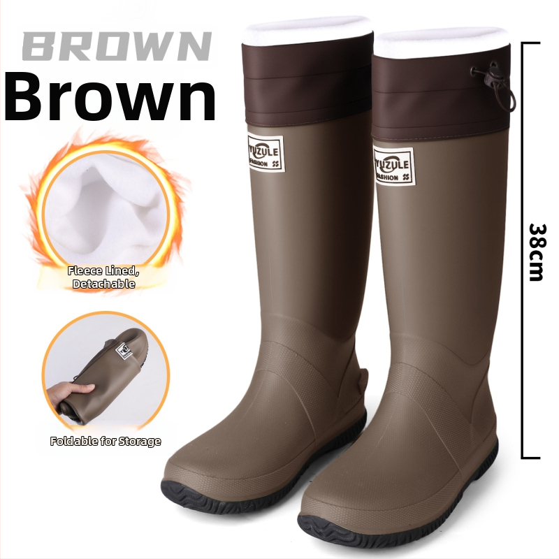 Sklopive kišne čizme s visokim vratom, PVC gornji dio i đon, vodootporne i protuklizne.