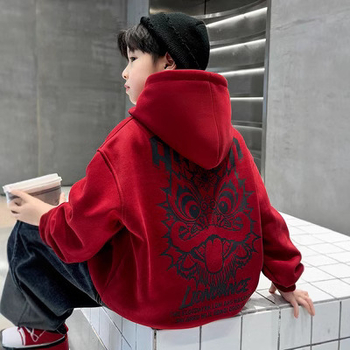 Dječja dukserica s kapuljom od flisa, 90% pamuka, dugi rukavi