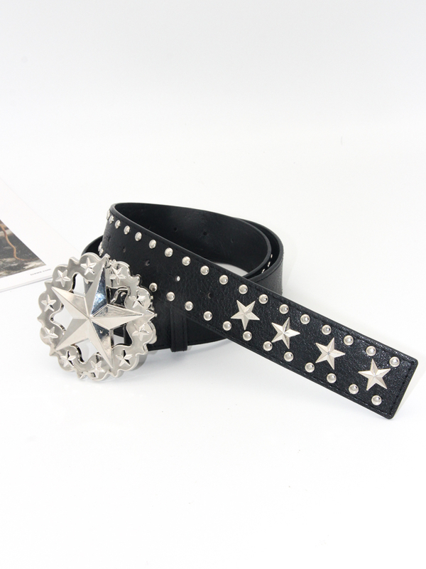 PU bőr kereszt mintás öv szegecses kivitel, alumínium ötvözet csattal, lemezes zárás, punk/egyéniséges/sötét stílus, szegecses díszítés