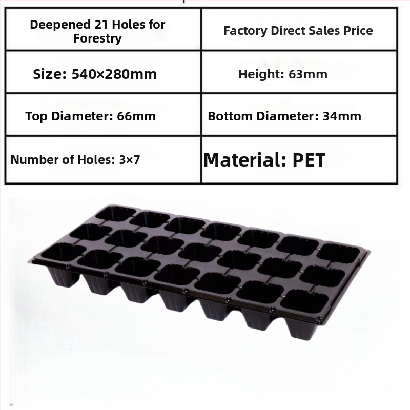 PET posuda za sadnice Seedling tray 002, za uzgoj sadnica, povrća i zelenih projekata, Jin Xu