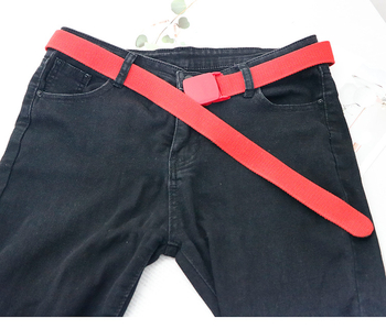 Jace платнен колан без дупки – регулиран с пластмасова катарама, гладък закопчалник, модерен градски стил