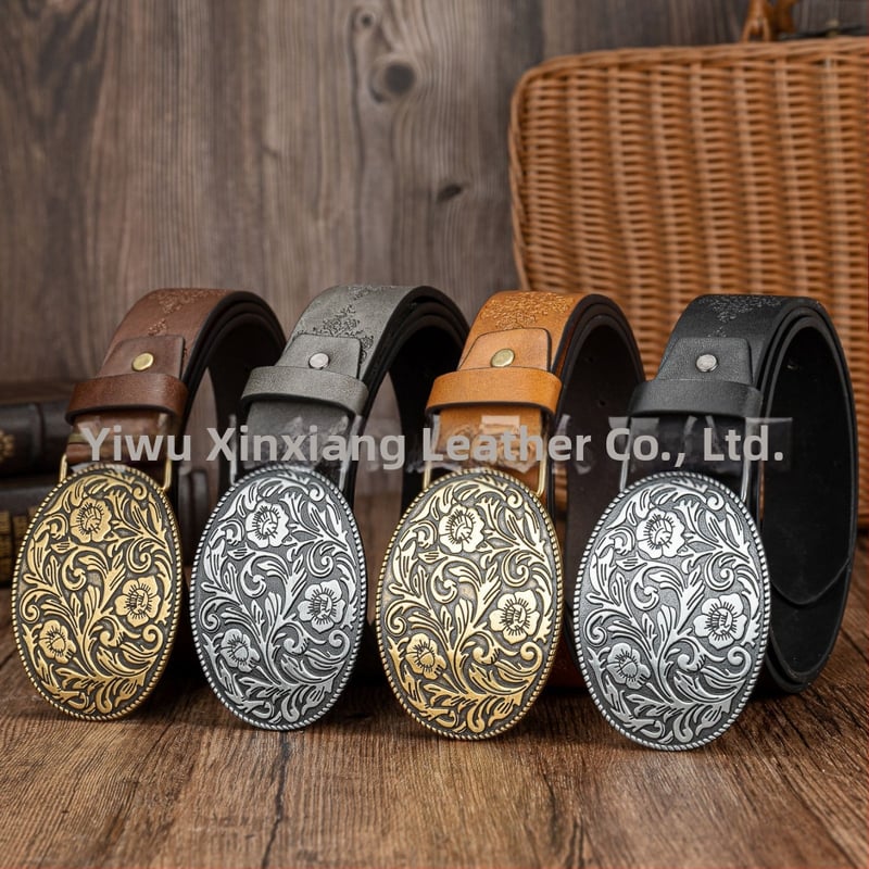 Колан Ficino от PU кожа с катарама с плоча, унисекс, ширина 2–4 см