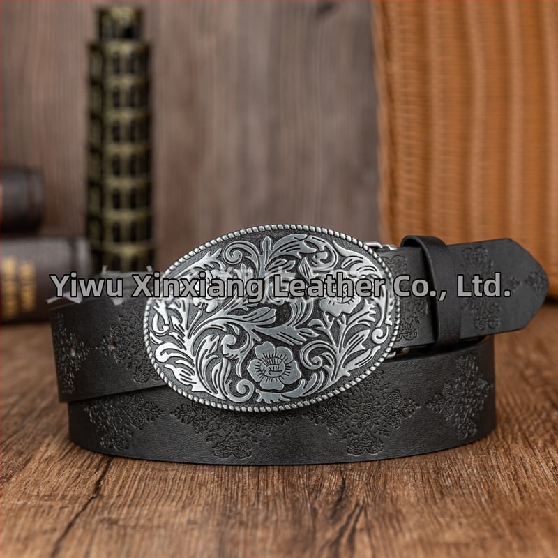 Колан Ficino от PU кожа с катарама с плоча, унисекс, ширина 2–4 см