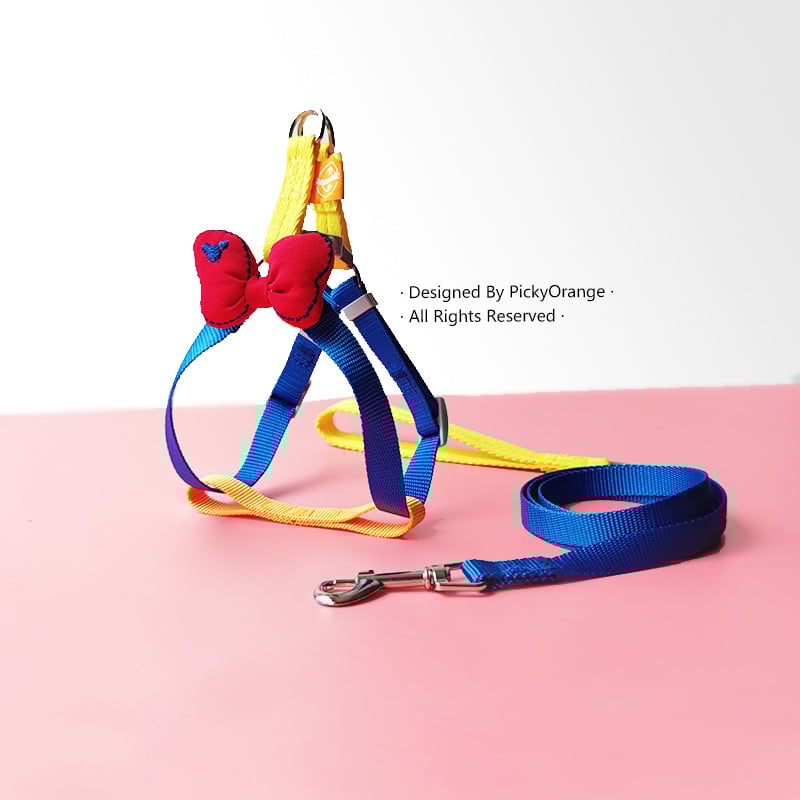 Set za pse: harnes i povodac, poliester, branda pickyorange, pakiranje 200 kom., licencirana privatna marka