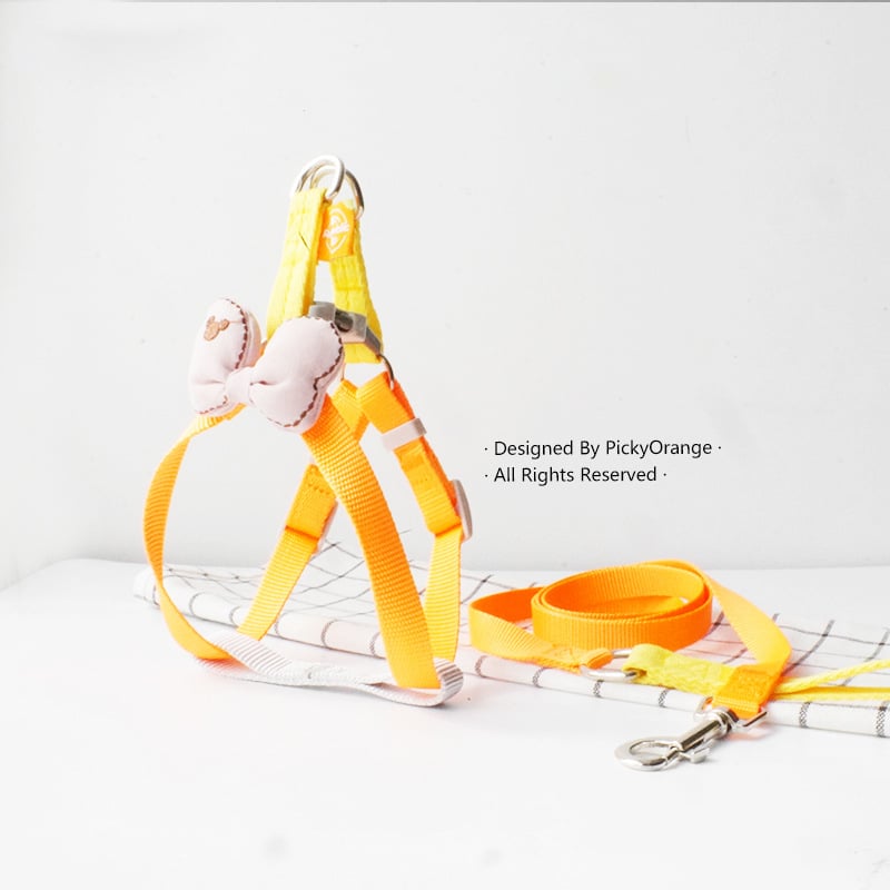 Set za pse: harnes i povodac, poliester, branda pickyorange, pakiranje 200 kom., licencirana privatna marka