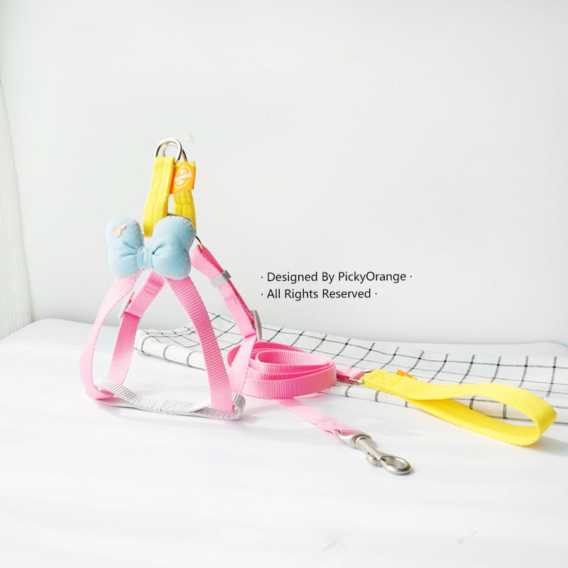 Set za pse: harnes i povodac, poliester, branda pickyorange, pakiranje 200 kom., licencirana privatna marka