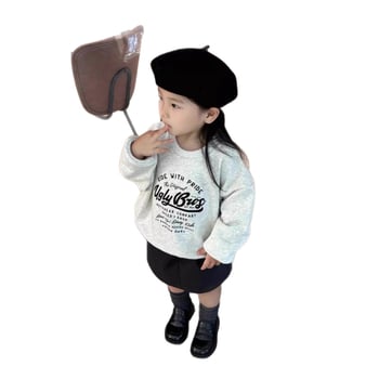 Dječja duksa s dugim rukavima, unisex, korejski stil, crtani print, pamuk 50%