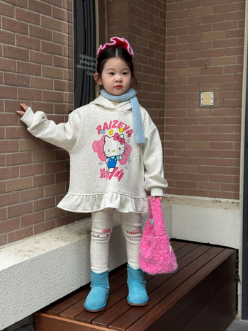 Dječja dukserica s kratkim rukavima, korejski stil, pamuk 90%, uzorci pruge, slova, apstraktno, bez kapulje