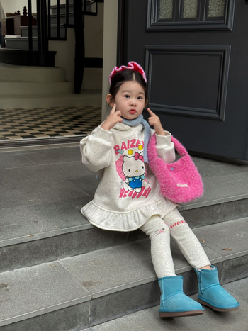 Dječja dukserica s kratkim rukavima, korejski stil, pamuk 90%, uzorci pruge, slova, apstraktno, bez kapulje