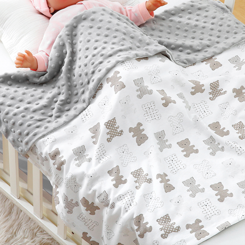 Pinlan бебешко памучно одеяло – зимно, за бебета и деца 1–3 г, многофункционално покривало, персонализирано