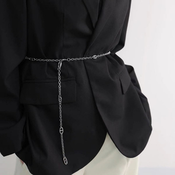 Metalni kaiš za struk, europsko-američki stil, za žene, s višestrukim petljama