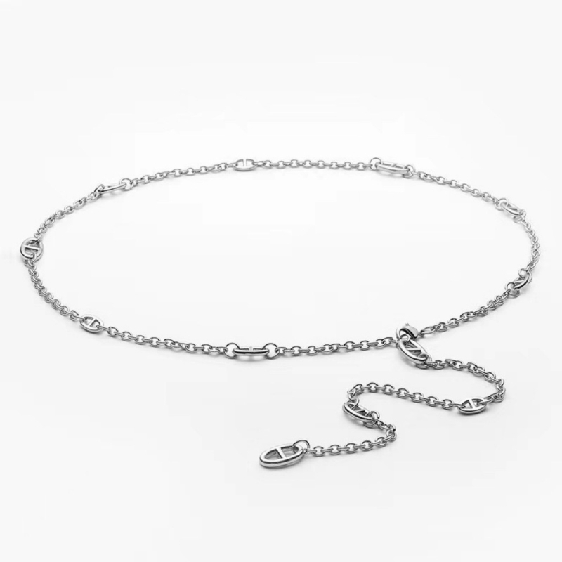 Metalni kaiš za struk, europsko-američki stil, za žene, s višestrukim petljama