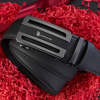 Мъжки кожен колан от първи слой телешка кожа, автоматична катарама, бизнес стил; ширина 2-4 см; Материал: първи слой телешка кожа; Катарама: сплав; Закопчаване: автоматично; Обработка: електроплатинация