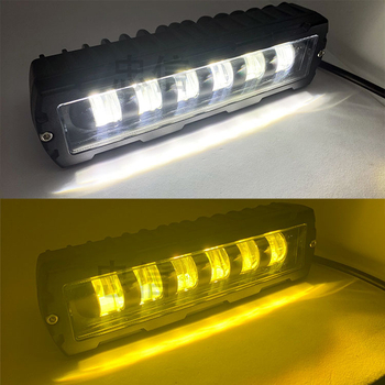 LED radna svjetiljka za automobil, jednovredna linija šest LED dioda i blikajući režim, 28W, 30V, 3500 lm, 6500K, aluminijska legura