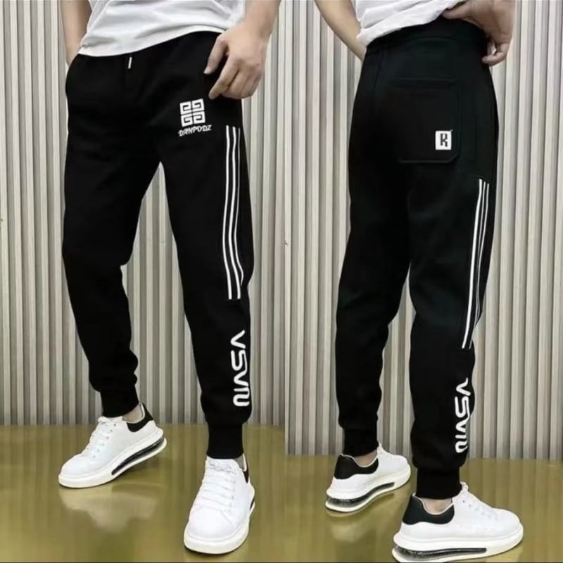 Muške hlače s fleec podstavom, baršunasta tkanina od pamuka, patchwork s prugama, korejski stil jogger, srednji pojas, ravni kroj