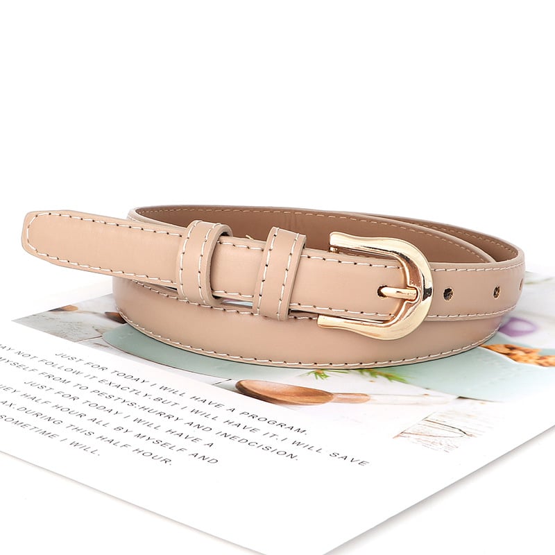 Дамски колан от PU кожа, катарама от сплав, закопчаване с игла, широк над 4 см, дизайн с дупчени отвори