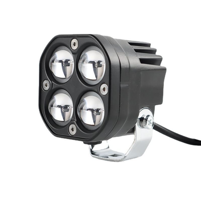 LED reflektor za automobile i motocikle s četverolisnom detelinom, dvostruka LED dioda, QT40, 40W, 12-30V, 3852LM, 3000-6000K