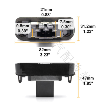LED svjetlo za stražnji registarski broj za Mercedes W220 S-Class (1999–2005), 12V, 5W, 50.000 sati, 7000K, ABS+LED