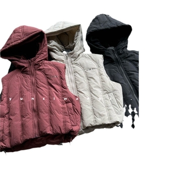 Παιδικό χειμερινό γιλέκο με κουκούλα από πούπουλο, 2025 Κορεατικού στυλ, ζεστό, γέμισμα 90% πούπουλο, εξωτερικό ύφασμα 95% βαμβάκι, επένδυση 95% βαμβάκι, για παιδιά 3–8 ετών