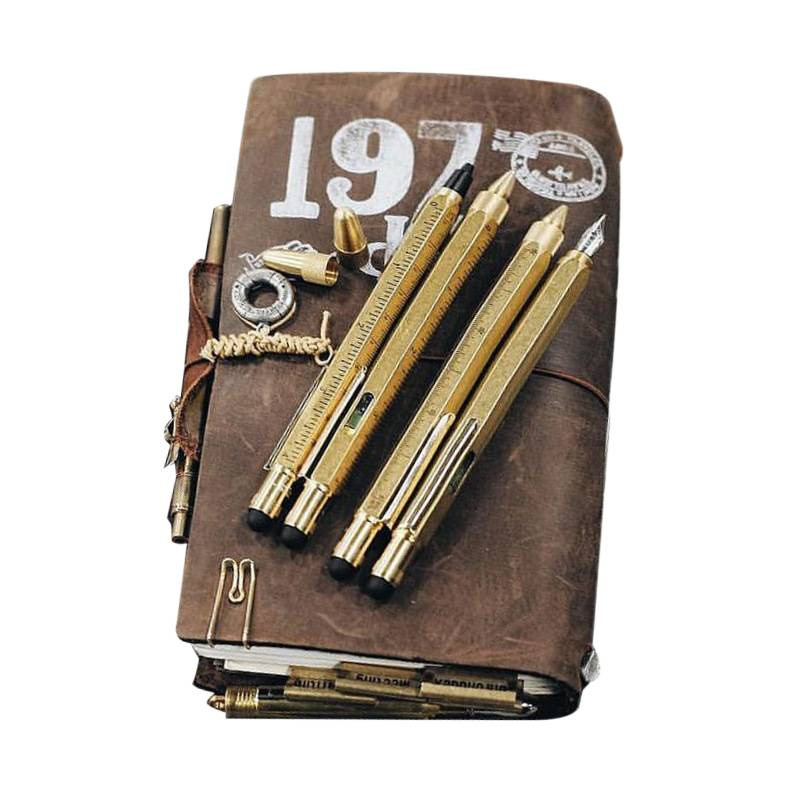 Bilježnica s kožnim omotom, prstenasto povezivanje, PVC stranice, papir 110 g/m², 1–50 stranica, japansko-korejski stil