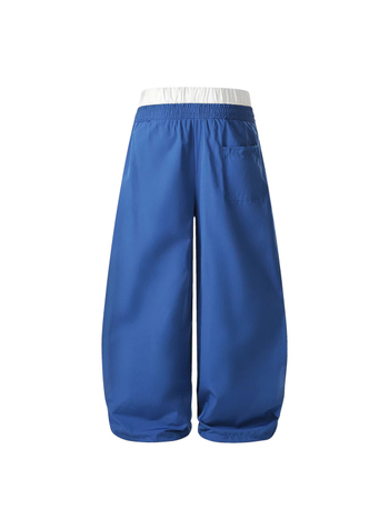 Laganice jogger hlače sa stranom prugom, hip-hop gradski stil, visok struk, ravni kroj, poliester-bavlena tkanina (65% poliester)