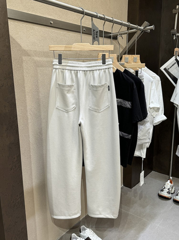 Hlače širokog kroja u stilu japanskog radnog odijela, 48% poliestera, mikroelastične, proljeće 2025