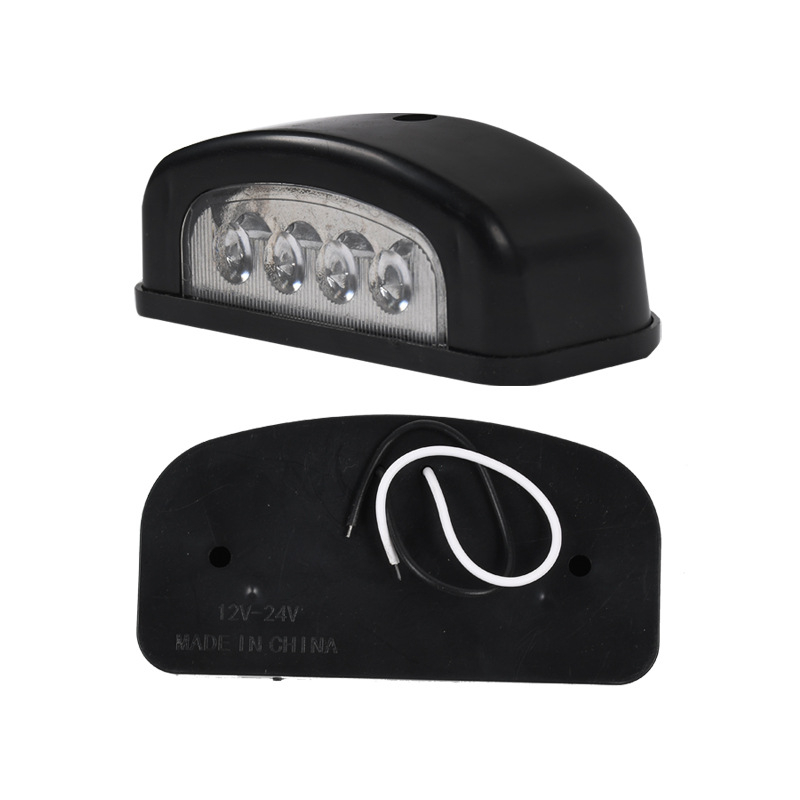 LED svjetlo za registarsku pločicu kamiona, 24V/12V, 4×0.5W, 6000K, životni vijek 20000h, univerzalno za kamione i prikolice