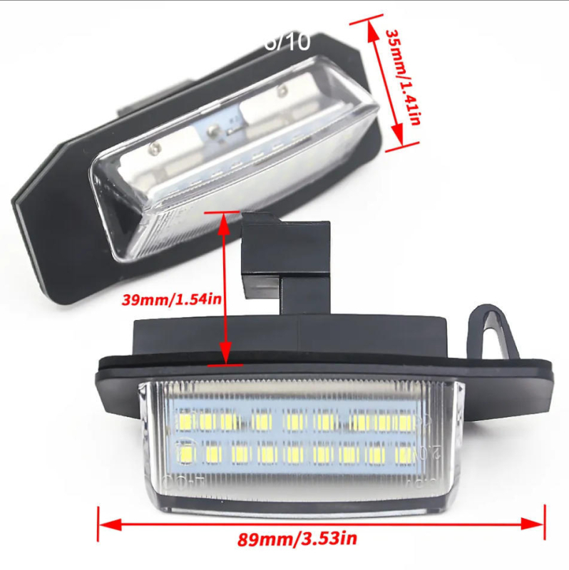 Komplet osvjetljenja registarske pločice za Mitsubishi Outlander, ABS+LED, 12V, 3W, 2A