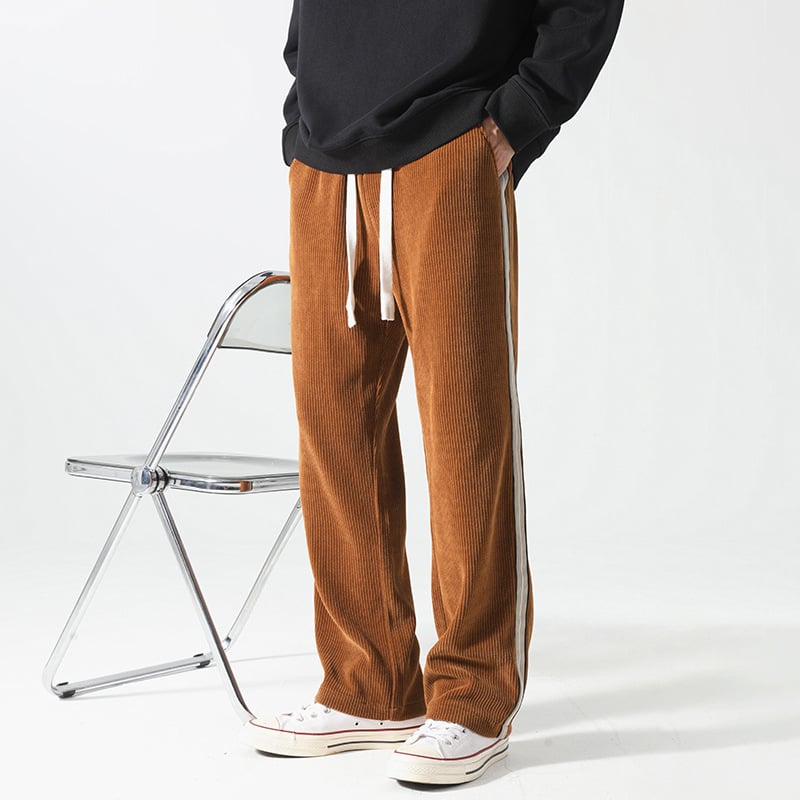 Casual sportske hlače, mladenаčki stil, ravnog kroja, visok struk, s vezicom za stezanje