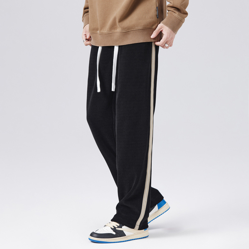 Casual sportske hlače, mladenаčki stil, ravnog kroja, visok struk, s vezicom za stezanje