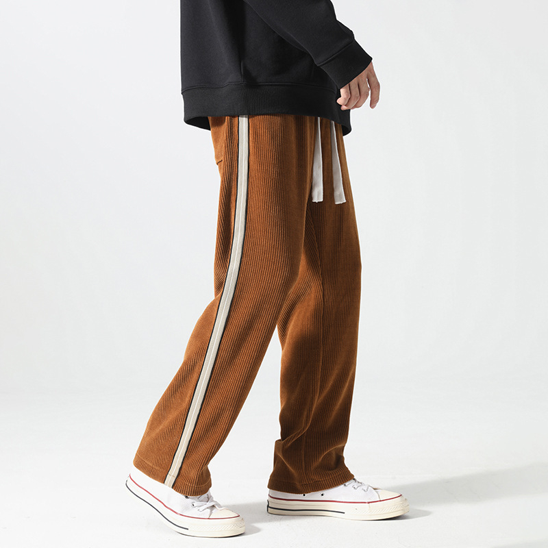 Casual sportske hlače, mladenаčki stil, ravnog kroja, visok struk, s vezicom za stezanje