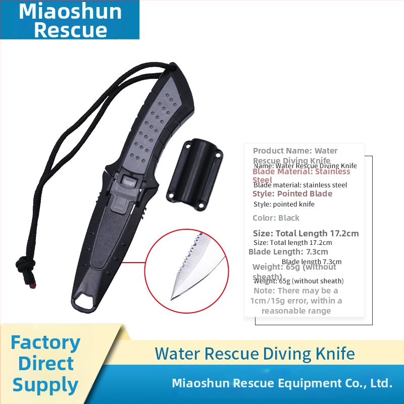 Prijenosni nož za bijeg od titanijevog legura s rezačem užadi za vodeno spašavanje – za kampiranje i boravak na otvorenom (model MS-JYXD, marka Yushun)