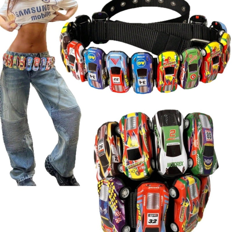 DIY kaiš za automobil za igračke - kaiš s karikaturom stila, ručna izrada perli; Materijal: Polypropylene; Kopča: Željezo; Zatvaranje: Pin kopča; Širina: 2-4 cm; Ručno izrađene perle