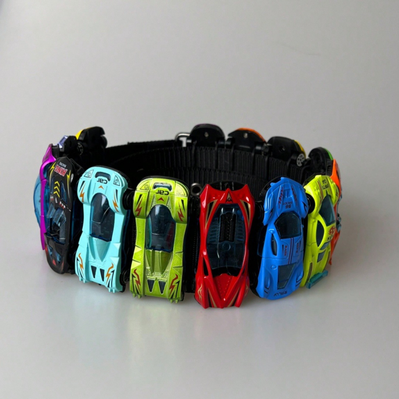 DIY kaiš za automobil za igračke - kaiš s karikaturom stila, ručna izrada perli; Materijal: Polypropylene; Kopča: Željezo; Zatvaranje: Pin kopča; Širina: 2-4 cm; Ručno izrađene perle