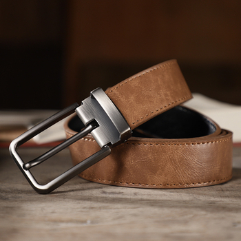 Колан от PU кожа с пряжка с игла от сплав – винтидж стил Хонг Конг, френско ретро – пролет 2024