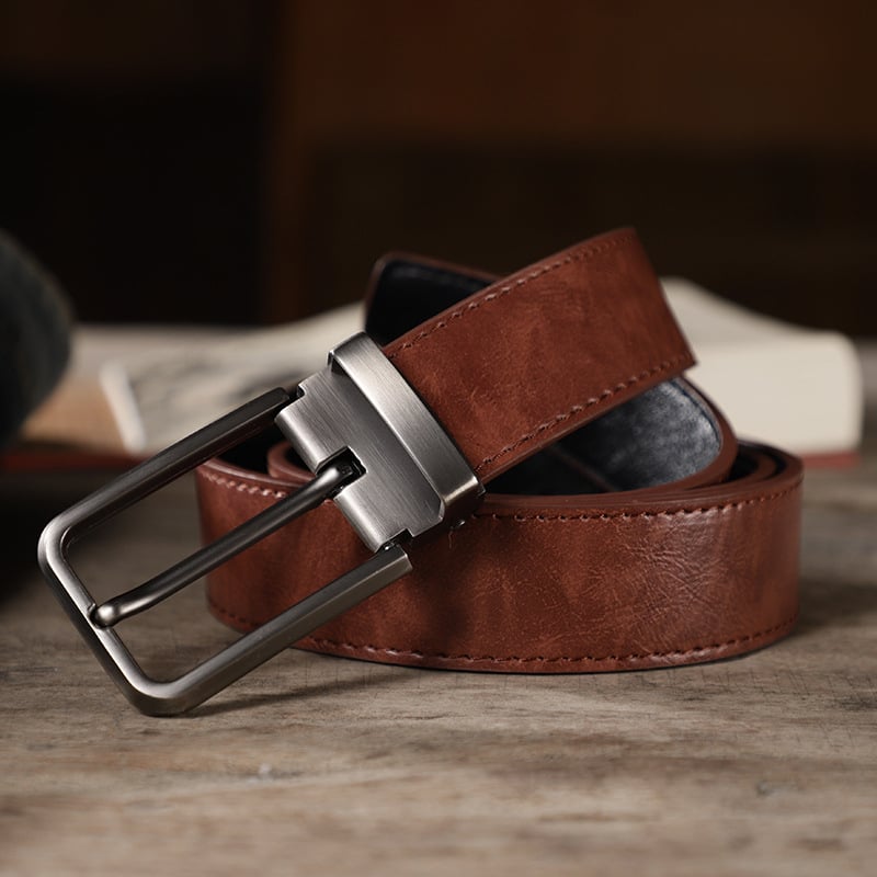 Колан от PU кожа с пряжка с игла от сплав – винтидж стил Хонг Конг, френско ретро – пролет 2024