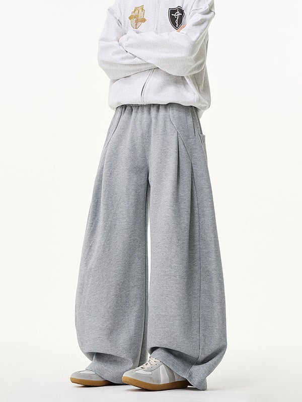 Muške zimske debeli pamukaste trenirke hlače, visoki struk, ravni kroj, široke nogavice