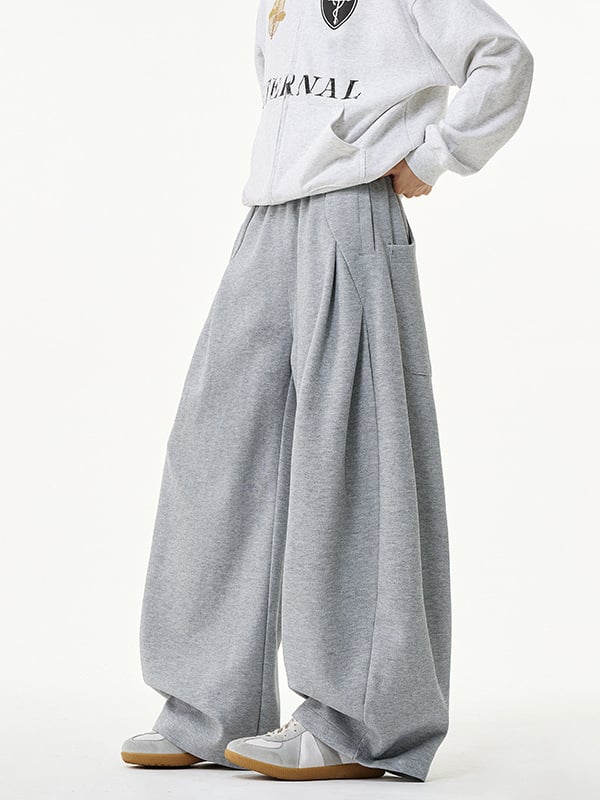 Muške zimske debeli pamukaste trenirke hlače, visoki struk, ravni kroj, široke nogavice