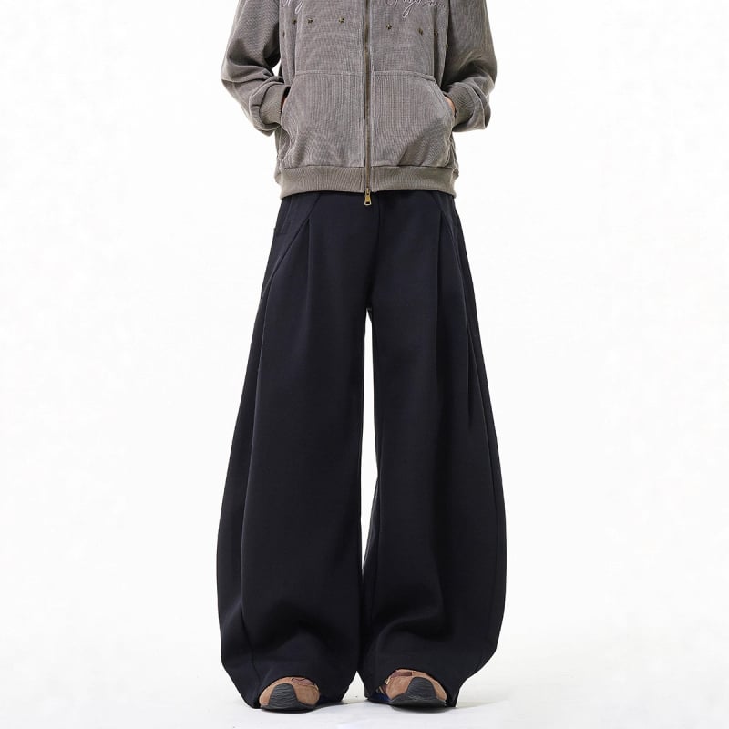 Muške zimske debeli pamukaste trenirke hlače, visoki struk, ravni kroj, široke nogavice