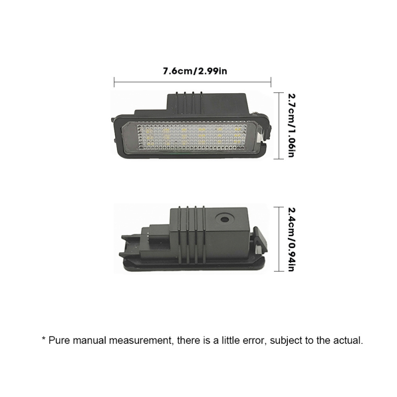 LED svjetlo za registarsku pločicu za Porsche Cayenne, Cayman i 911 s CANBUS – 12V, 2.8–3W, 2835 LED, 6500–7000K, vijek trajanja 20000 h