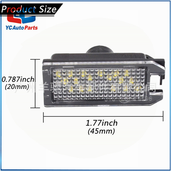 LED svjetlo za tablicu za Fiat 500 (2013-2019, SAD), Dodge Viper i Jeep Cherokee - 12V, 1.68W, 6500K, ABS